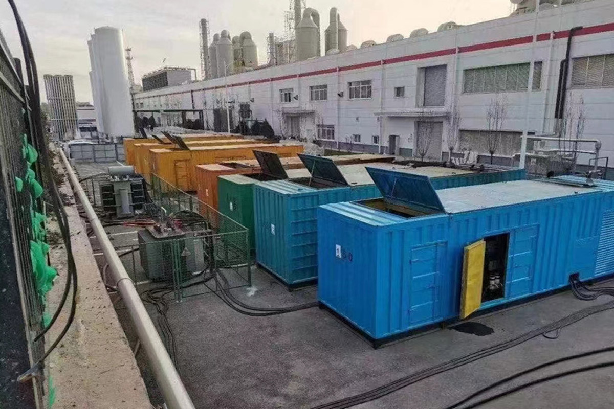 湛江发电机租赁施工现场